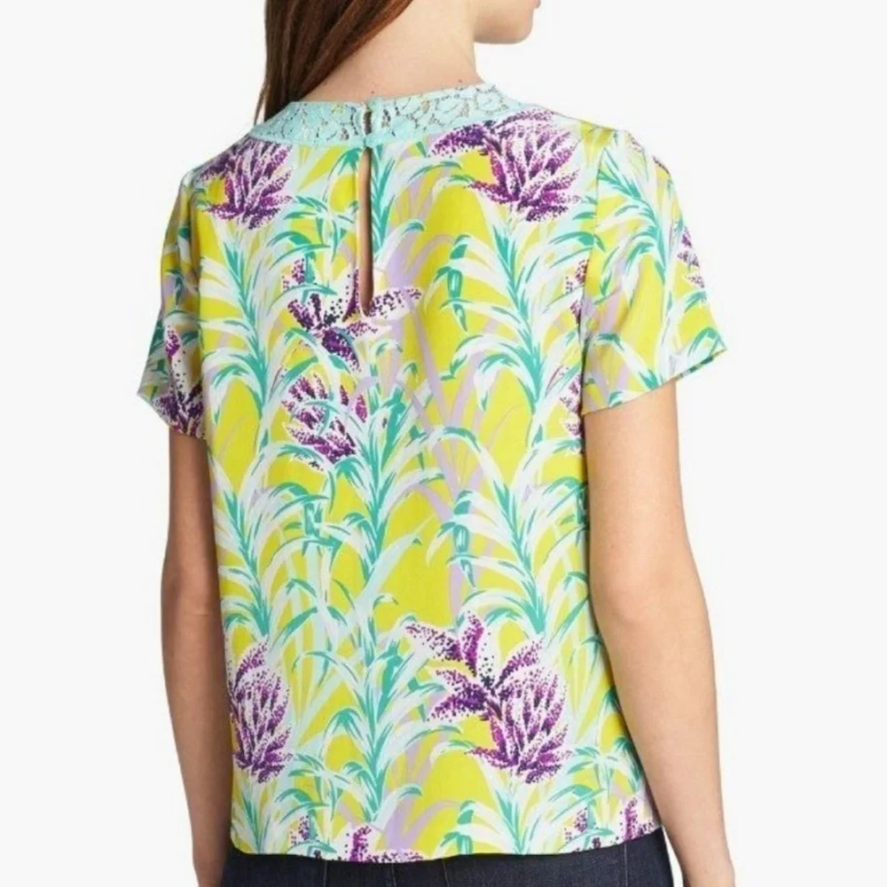 Kate spade New York, Roslyn, California, calling floral, silk lace blouse